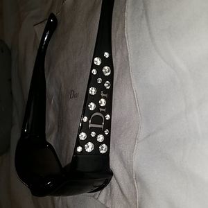 Rare Christian Dior rhinestone black sunglasses authentic and discontinued